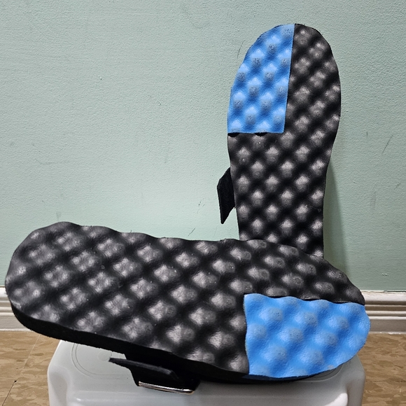 OFF-WHITE Black Leather Suede Sponge Sole Unisex Clogs Mules Slides sz 40 - Picture 11 of 11